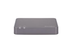 A small, rectangular gray electronic device with two front indicator lights and the SecureFast logo in the top right corner, similar to the Bernafon telephone adapter 2.
