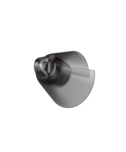 A metallic helical screw pile tip with a spiral blade, designed for ground anchoring or foundation support, is displayed on a white background—crafted with precision like the Instant Tulip Ear-Tip.