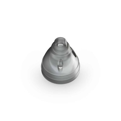 The Closed Smokey Dome is a metallic, dome-shaped mechanical part featuring a central top opening and several smaller oval side openings, shown on a white background.