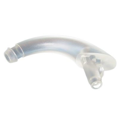 A translucent, curved plastic airway tube called a Guedel airway keeps airways open—offering clarity like the Hook BTE T/R 7DB Transparent device.